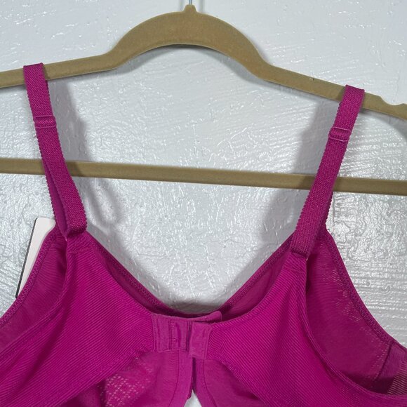 Wacoal Women 38C Pink Visual Effects Minimizer Bra Underwire Unpadded Lace - Picture 6 of 8